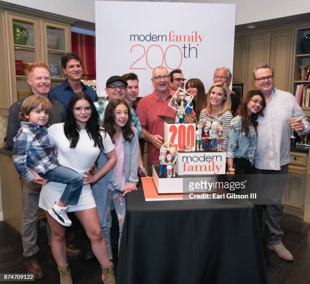 The Cast of Modern Family along with show runners attend ABC Celebrates The 200th Episode Of "Modern Family" at Fox Studios on November 15, 2017 in...