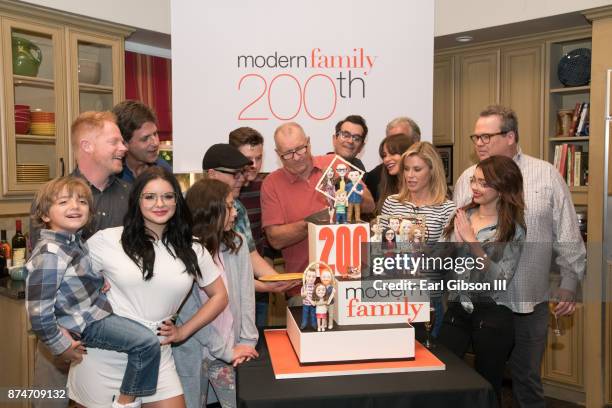 The Cast of Modern Family along with show runners attend ABC Celebrates The 200th Episode Of "Modern Family" at Fox Studios on November 15, 2017 in...