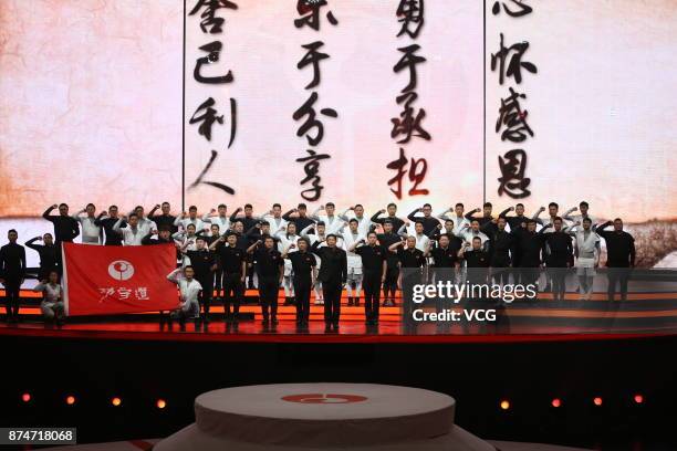 Candidates compete during a television variety show on November 15, 2017 in Beijing, China.