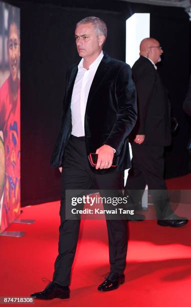 Jose Mourinho attends the United for Unicef Gala Dinner at Old Trafford on November 15, 2017 in Manchester, England.