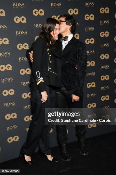 Ariel Wizman and his wife Osnath Assayag attend the GQ Men Of The Year Awards 2017, at Le Trianon on November 15, 2017 in Paris, France.