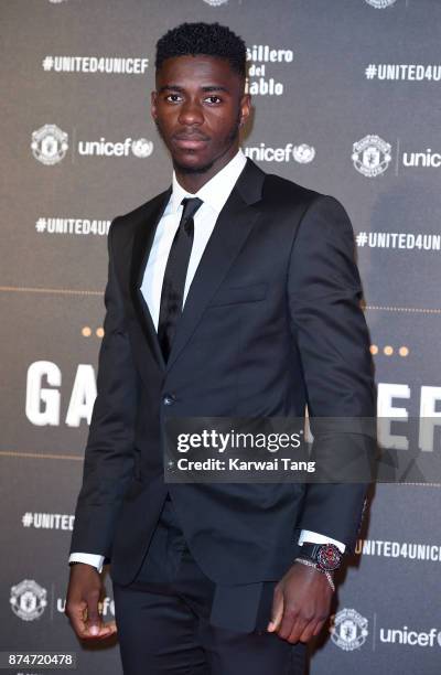 Axel Tuanzebe attends the United for Unicef Gala Dinner at Old Trafford on November 15, 2017 in Manchester, England.