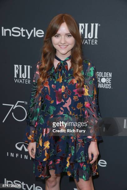 Tara Lynne Barr attends the Hollywood Foreign Press Association and InStyle celebrate the 75th Anniversary of The Golden Globe Awards at Catch LA on...