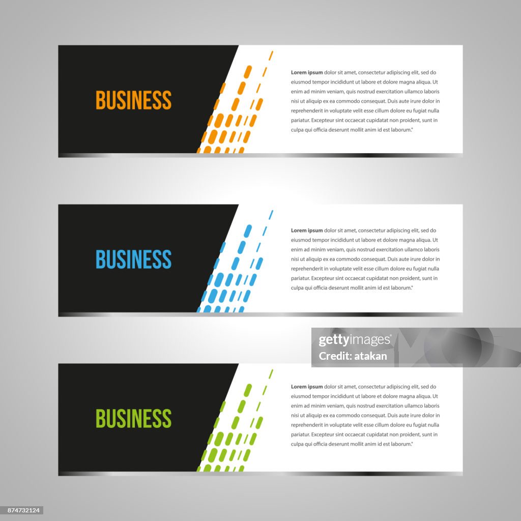 Vector Banner Examples Set Of Vector Banners Design High-Res Vector Graphic - Getty Images