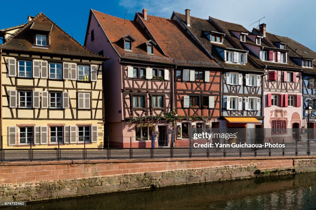 Petite Venise district,quai de la Poisonnerie, Colmar, Haut Rhin, Alsace, France