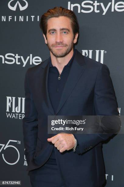 Jake Gyllenhaal attends the Hollywood Foreign Press Association and InStyle celebrate the 75th Anniversary of The Golden Globe Awards at Catch LA on...