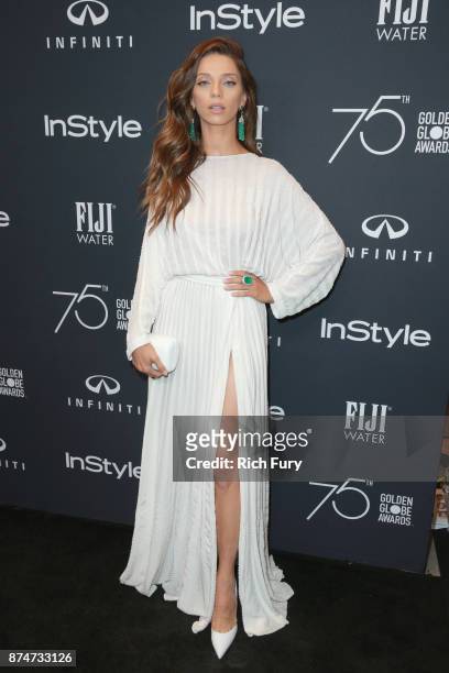 Angela Sarafyan attends the Hollywood Foreign Press Association and InStyle celebrate the 75th Anniversary of The Golden Globe Awards at Catch LA on...