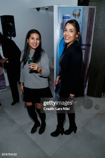 Zarina Hamdard and Fernanda Montenegro attend the Blu Perfer & Blue Brut Launch Party for The 2018 8th annual Better World Awards on November 15,...