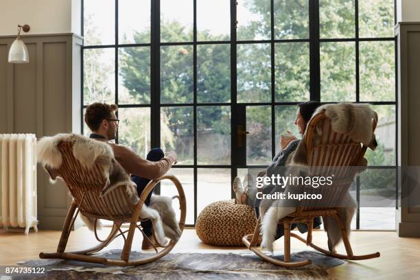 the best plan is having no plan but to relax - rocking chair stock pictures, royalty-free photos & images