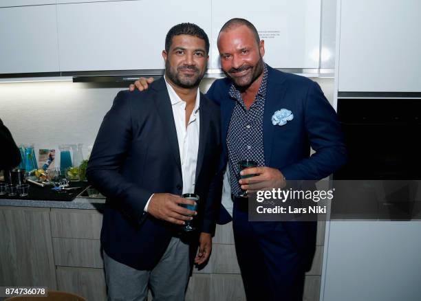 Salil Panicker and Riccardo Paletti attend the Blu Perfer & Blue Brut Launch Party for The 2018 8th annual Better World Awards on November 15, 2017...