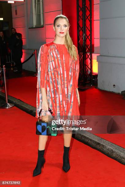 Viviane Geppert arrives at the New Faces Award Style 2017 on November 15, 2017 in Berlin, Germany.