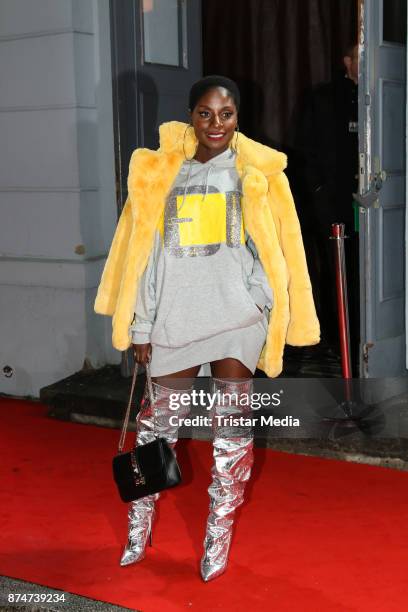 Nikeata Thompson arrives at the New Faces Award Style 2017 on November 15, 2017 in Berlin, Germany.