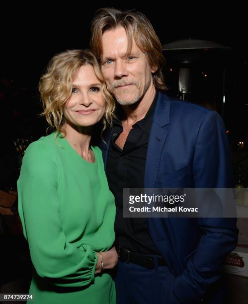 Kyra Sedgwick and Kevin Bacon at Moet Celebrates The 75th Anniversary of The Golden Globes Award Season at Catch LA on November 15, 2017 in West...