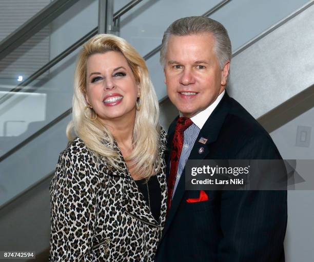 Rita Cosby and Tomaczek Bednarek attend the Blu Perfer & Blue Brut Launch Party for The 2018 8th annual Better World Awards on November 15, 2017 in...