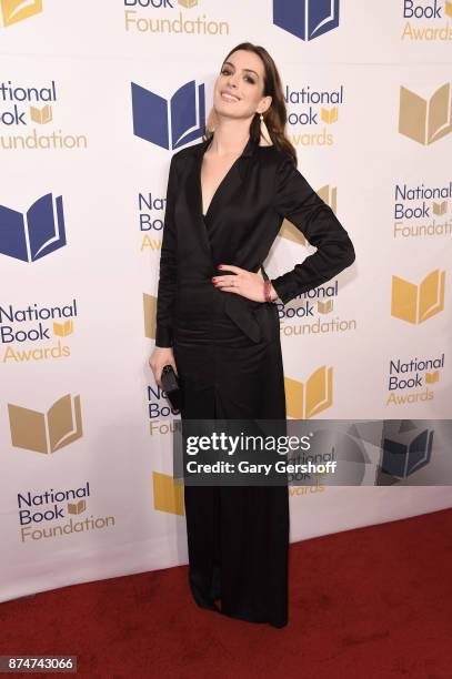 Anne Hathaway attends the 68th National Book Awards at Cipriani Wall Street on November 15, 2017 in New York City.