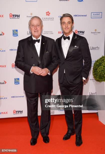 Brian Mulroney and Ben Mulroney attends 2017 Canada's Walk of Fame at The Liberty Grand on November 15, 2017 in Toronto, Canada.