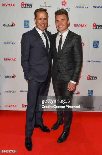 Jeffrey Latimer and Shawn Hook attend 2017 Canada's Walk of Fame at The Liberty Grand on November 15, 2017 in Toronto, Canada.