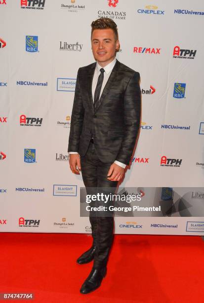 Singer Shawn Hook attends 2017 Canada's Walk of Fame at The Liberty Grand on November 15, 2017 in Toronto, Canada.