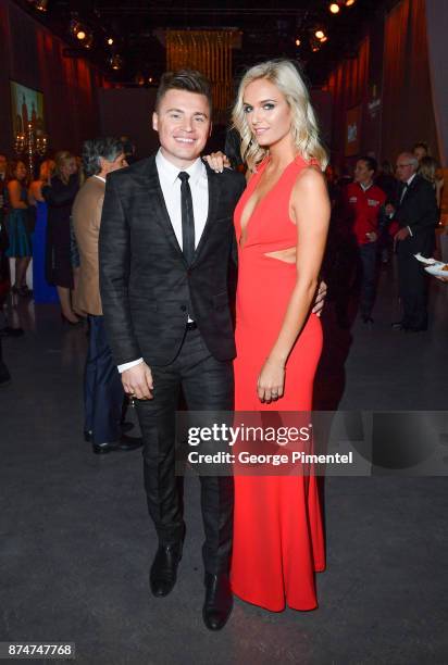 Shawn Hook and Kendall Chase attend 2017 Canada's Walk of Fame at The Liberty Grand on November 15, 2017 in Toronto, Canada.