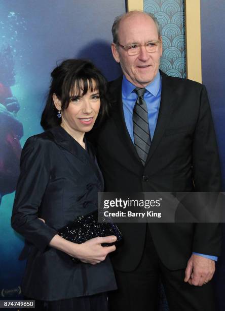 Actress Sally Hawkins and actor Richard Jenkins attend the premiere of Fox Searchlight Pictures' 'The Shape Of Water' at the Academy Of Motion...