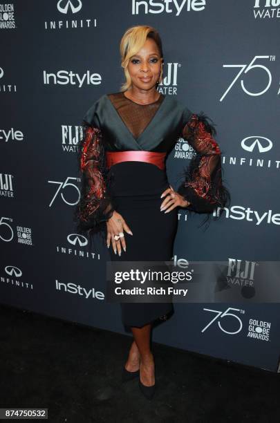 Mary J. Blige attends the Hollywood Foreign Press Association and InStyle celebrate the 75th Anniversary of The Golden Globe Awards at Catch LA on...