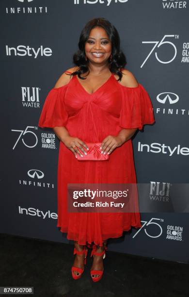 Octavia Spencer attends the Hollywood Foreign Press Association and InStyle celebrate the 75th Anniversary of The Golden Globe Awards at Catch LA on...