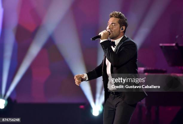 David Bisbal performs onstage during the 2017 Person of the Year Gala honoring Alejandro Sanz at the Mandalay Bay Convention Center on November 15,...