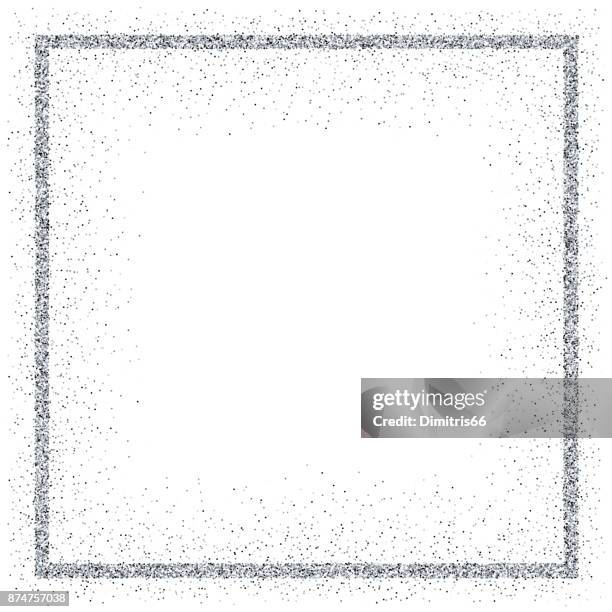 golden vector glitter frame - silver metal stock illustrations