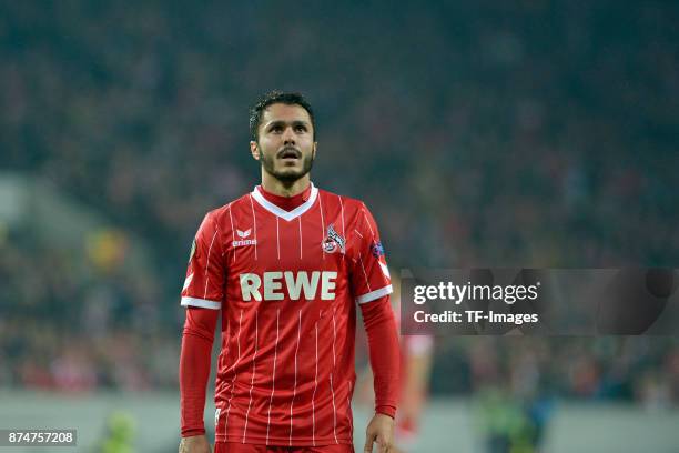 Leonardo Bittencourt of Koeln looks on during the UEFA Europa League group H match between 1. FC Koeln and BATE Borisov at RheinEnergieStadion on...