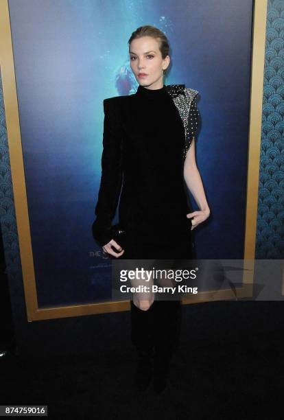 Actress Sylvia Hoeks attends the premiere of Fox Searchlight Pictures' 'The Shape Of Water' at Academy Of Motion Picture Arts And Sciences on...