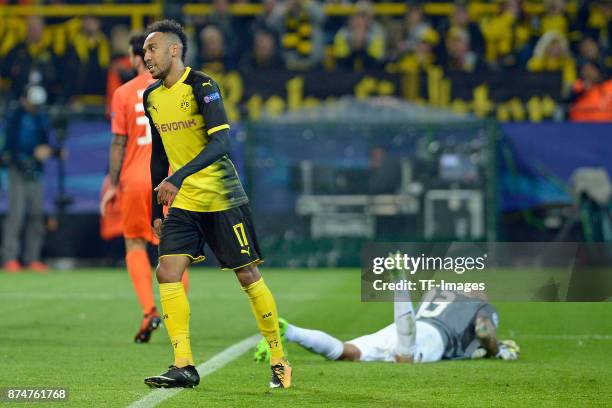 Pierre-Emerick Aubameyang of Dortmund looks dejected during the UEFA Champions League Group H soccer match between Borussia Dortmund and APOEL...