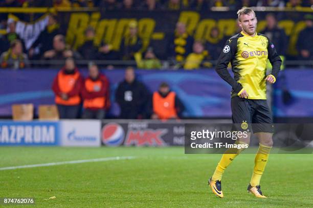 Andrey Yarmolenko of Dortmund in action during the UEFA Champions League Group H soccer match between Borussia Dortmund and APOEL Nicosia at...