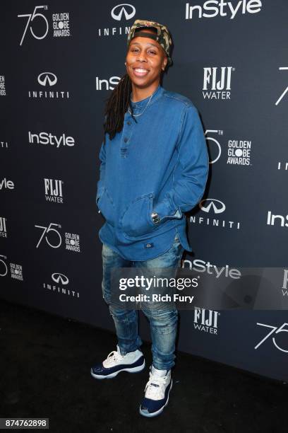 Lena Waithe attends the Hollywood Foreign Press Association and InStyle celebrate the 75th Anniversary of The Golden Globe Awards at Catch LA on...