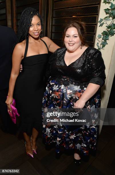 Susan Kelechi Watson and Chrissy Metz at Moet Celebrates The 75th Anniversary of The Golden Globes Award Season at Catch LA on November 15, 2017 in...