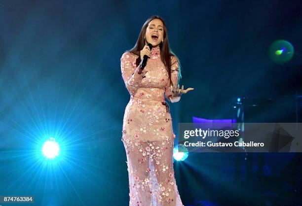 Rosalia performs onstage during the 2017 Person of the Year Gala honoring Alejandro Sanz at the Mandalay Bay Convention Center on November 15, 2017...