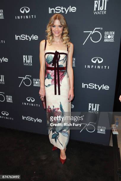Jaime King attends the Hollywood Foreign Press Association and InStyle celebrate the 75th Anniversary of The Golden Globe Awards at Catch LA on...