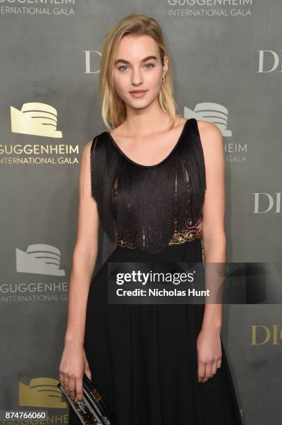 Maartje Verhoef attends the 2017 Guggenheim International Gala Pre-Party made possible by Dior on November 15, 2017 in New York City.