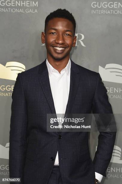 Mamoudou Athie attends the 2017 Guggenheim International Gala Pre-Party made possible by Dior on November 15, 2017 in New York City.