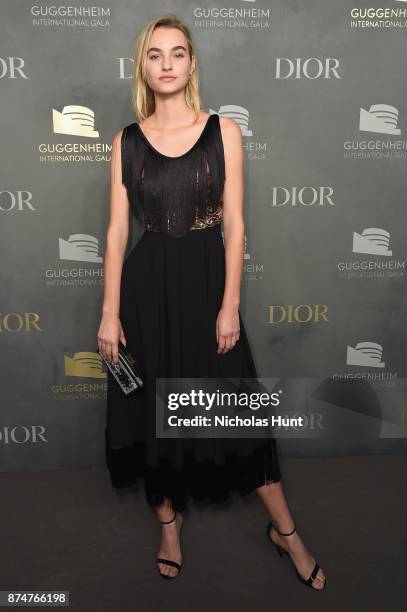 Maartje Verhoef attends the 2017 Guggenheim International Gala Pre-Party made possible by Dior on November 15, 2017 in New York City.