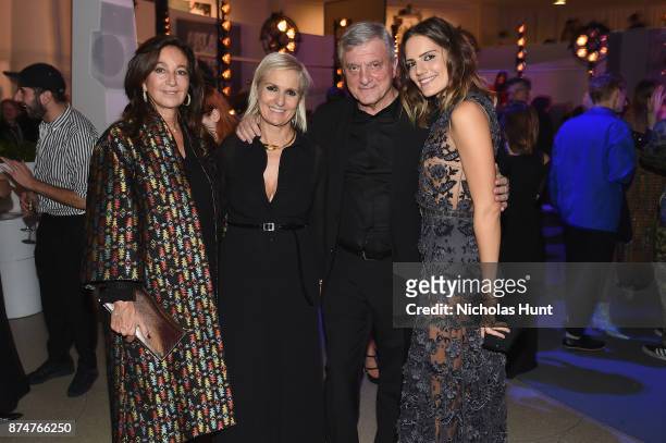 Katia Toledano, Maria Grazia Chiuri, Sidney Toledano and Rachele Regini attend the 2017 Guggenheim International Gala Pre-Party made possible by Dior...