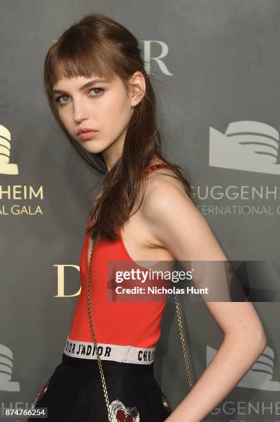 Maria Clara attends the 2017 Guggenheim International Gala Pre-Party made possible by Dior on November 15, 2017 in New York City.