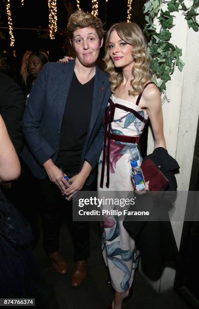 Sally Kohn and Jaime King attend the HFPAs and InStyle's Celebration of the 2018 Golden Globe Awards Season and the Unveiling of the Golden Globe...