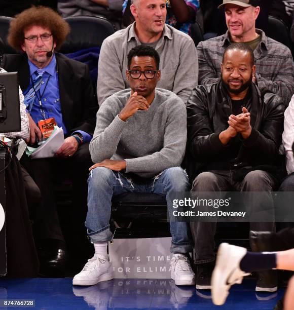 Chris Rock attends the Utah Jazz Vs New York Knicks game at Madison Square Garden on November 15, 2017 in New York City.