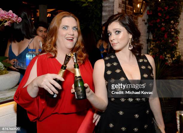 Donna Lynne Champlin and Rachel Bloom at Moet Celebrates The 75th Anniversary of The Golden Globes Award Season at Catch LA on November 15, 2017 in...