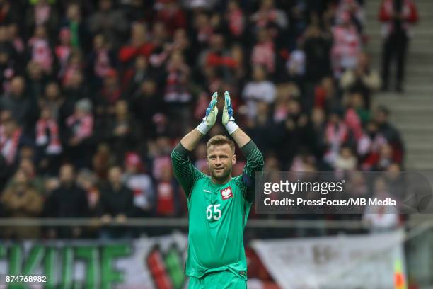 Artur Boruc of Poland during international friendly match between Poland and Uruguay at National Stadium on November 10, 2017 in Warsaw, Poland.
