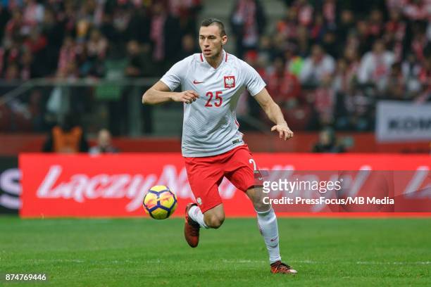 Jaroslaw Jach of Poland during international friendly match between Poland and Uruguay at National Stadium on November 10, 2017 in Warsaw, Poland.