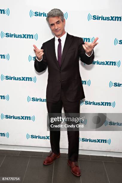 Actor Dermot Mulroney visits the SiriusXM Studios on November 15, 2017 in New York City.