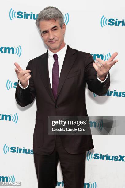 Actor Dermot Mulroney visits the SiriusXM Studios on November 15, 2017 in New York City.