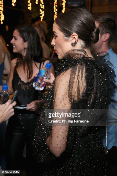Olivia Culpo attends the HFPAs and InStyle's Celebration of the 2018 Golden Globe Awards Season and the Unveiling of the Golden Globe Ambassador at...