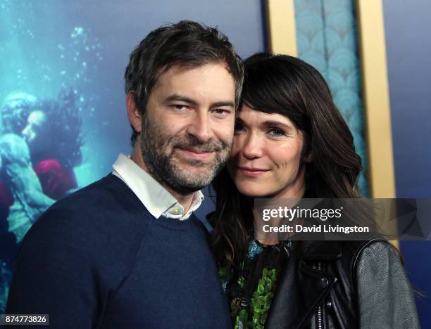 Actor Mark Duplass and wife actress Katie Aselton attend the premiere of Fox Searchlight Pictures' "The Shape of Water" at the Academy of Motion...